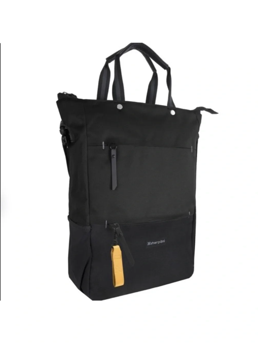 Sherpani Black Camden Backpack Tote Bag - Picture 1 of 8
